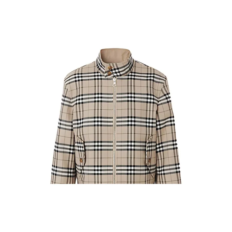 Burberry Reversible Check Wool Cotton Harrington Jacket-4