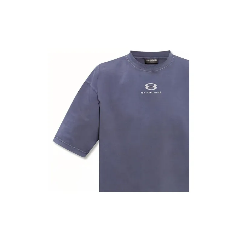 Balenciaga FW22 T Shirt Men's Gray Blue-2