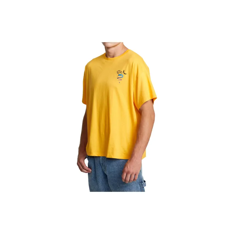 RVCA T-Shirts Unisex Yellow-4