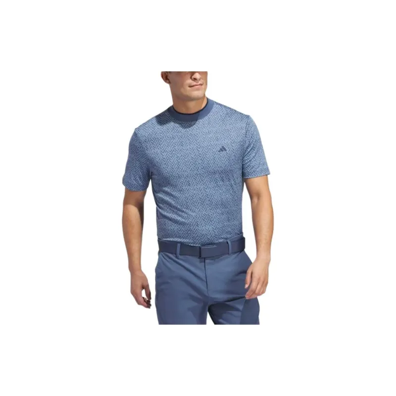 Adidas Free Shipping With AdiClub Ultimate365 PIqué Mock Collar Polo Shirt-1