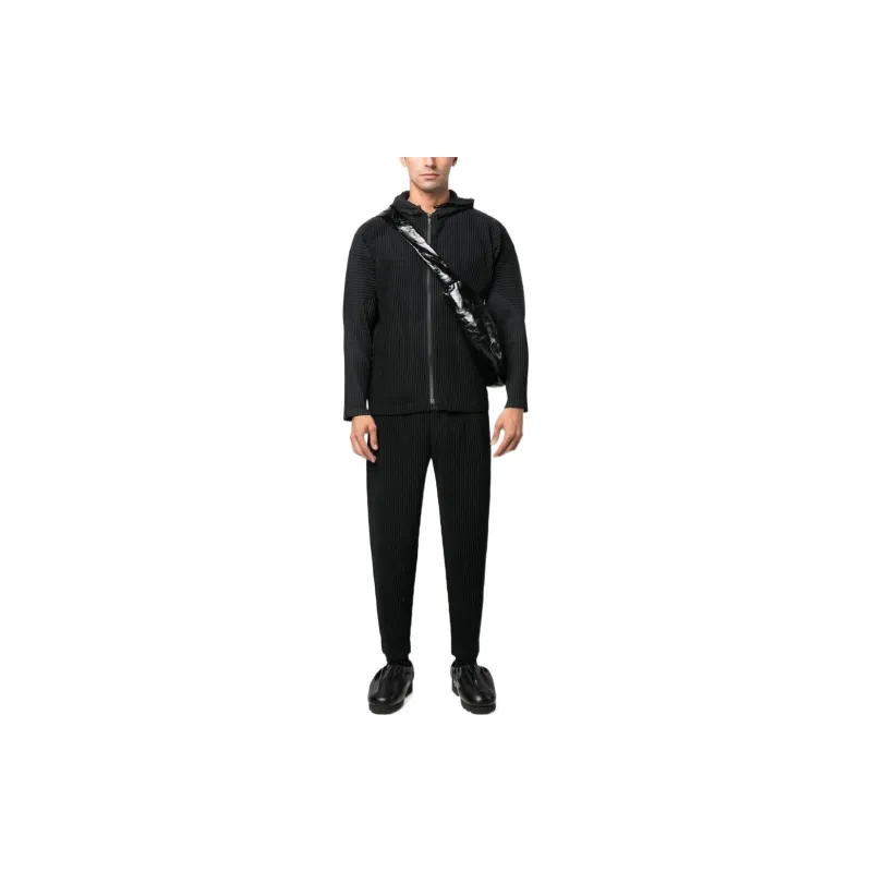 Homme Plissé Issey Miyake Casual Pants Men Black-3