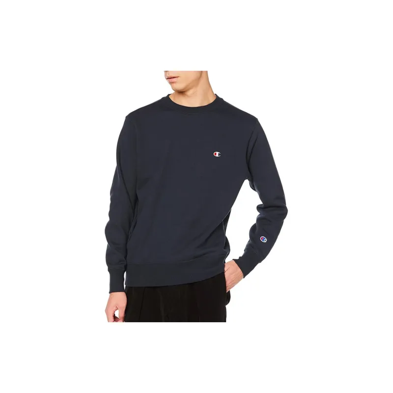 Champion Sweatshirt Japan Version Unisex Navy Blue-1