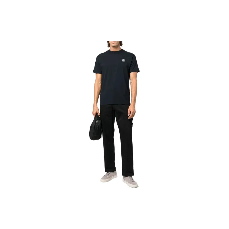 STONE ISLAND Logo print Short sleeved T shirt-1