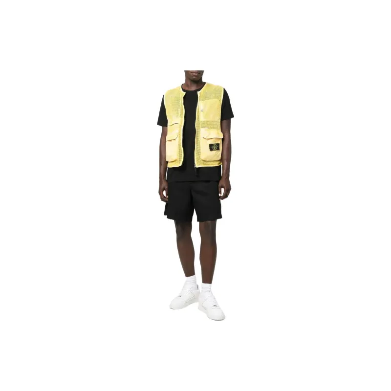 STONE ISLAND Vests Men Yellow-1