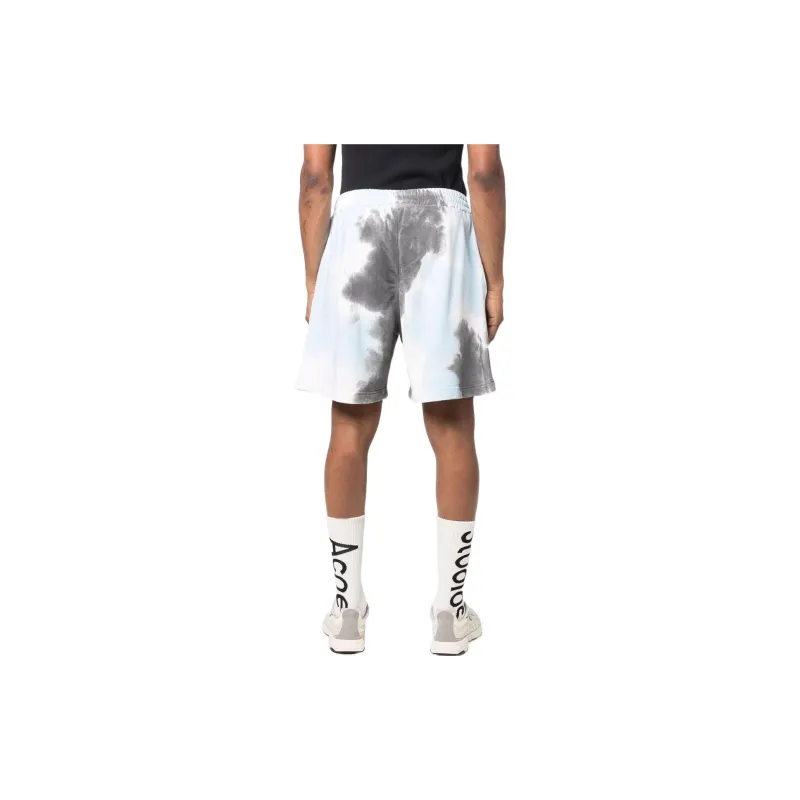 MSGM Tie Dyed Elastic Waist Shorts-1