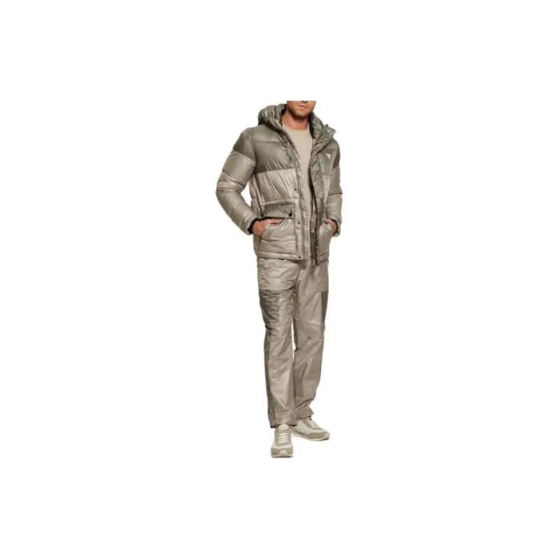 GUESS Wilfred Hooded Long Puffer Jacket Jackets Coats Men's Gray-3