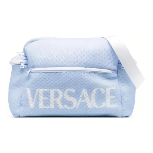 VERSACE Polyester Shoulder Bag Crossbody Bag Regular Kids' Blue/White
