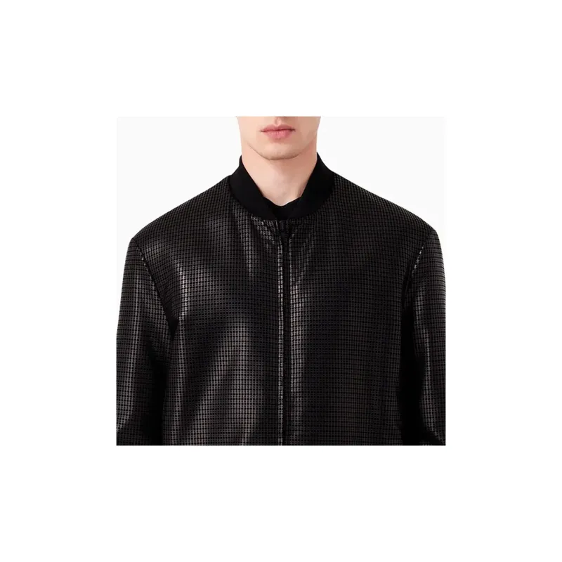 GIORGIO ARMANI Leather Jacket Men's Black-5