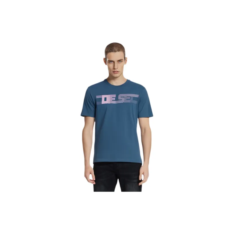 DIESEL T Shirts Men Blue-5