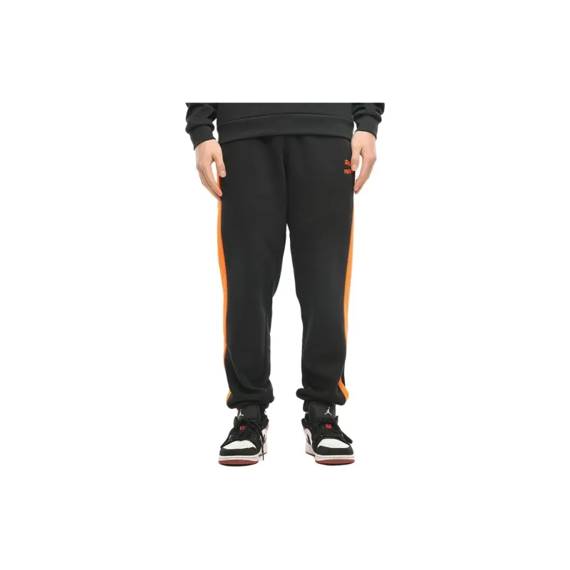 PUMA Knitted Sweatpants Men's Black Barrel-2