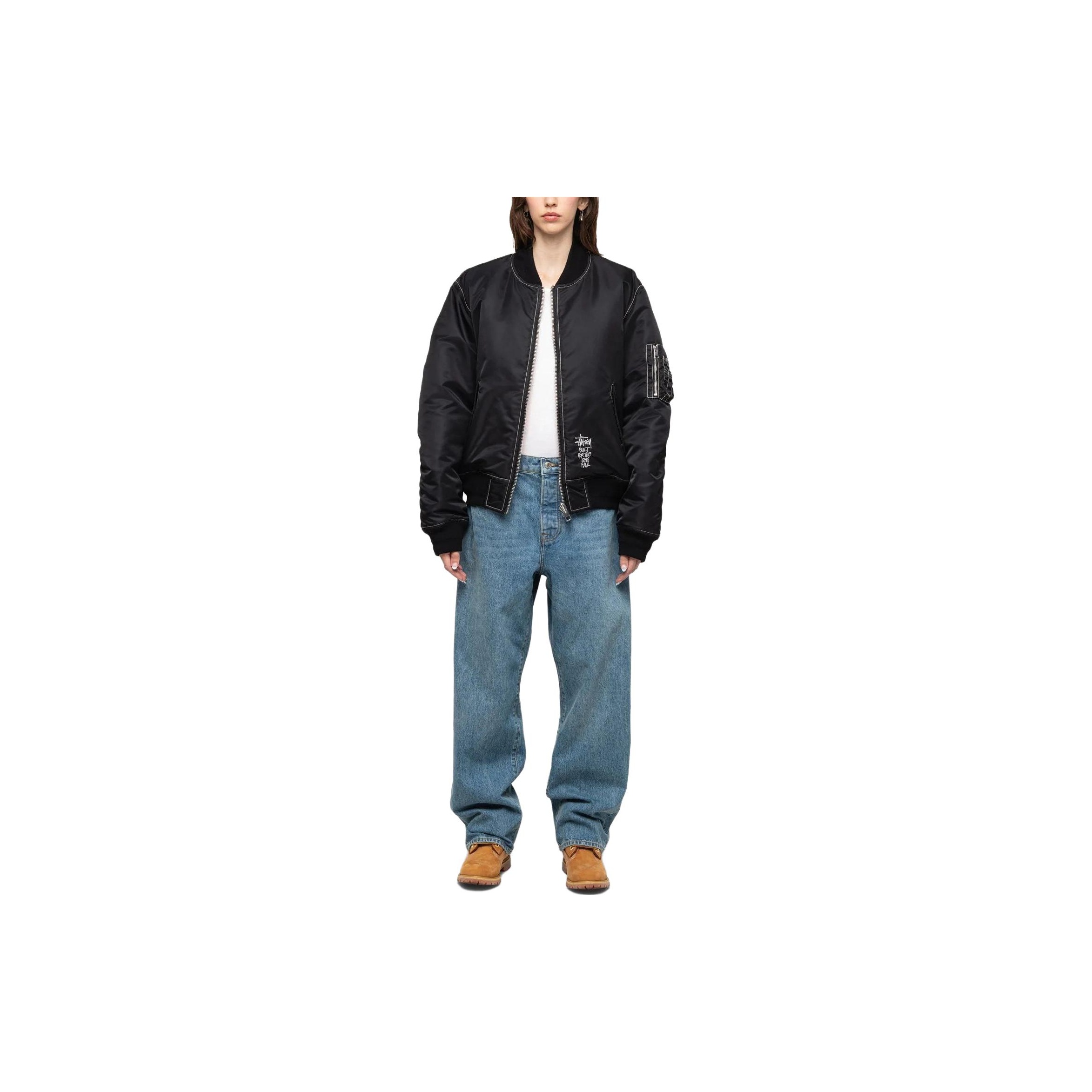 Stussy Built Reversible Bomber Jacket Olive M - POIZON Stussy Built Reversible Bomber Jacket Olive M - POIZON