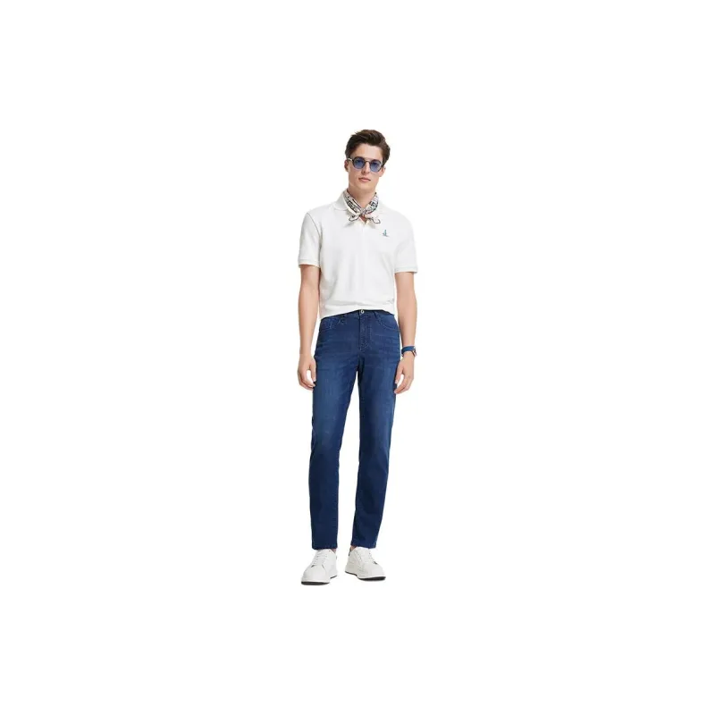 Jiumuwang Men's Pants Expert Jeans Men's Denim Blue-2