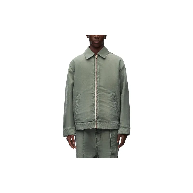 LOEWE SS24 Jackets Coats Men's Khaki Green-2