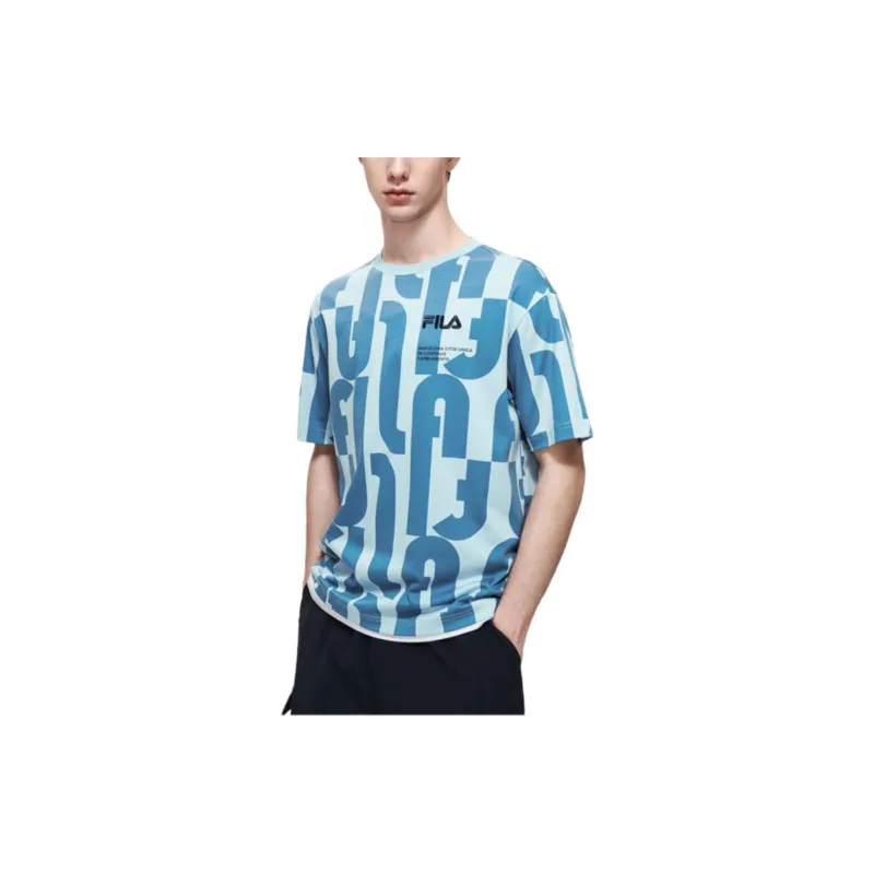 FILA T-Shirts Men Light Dusty Blue-2