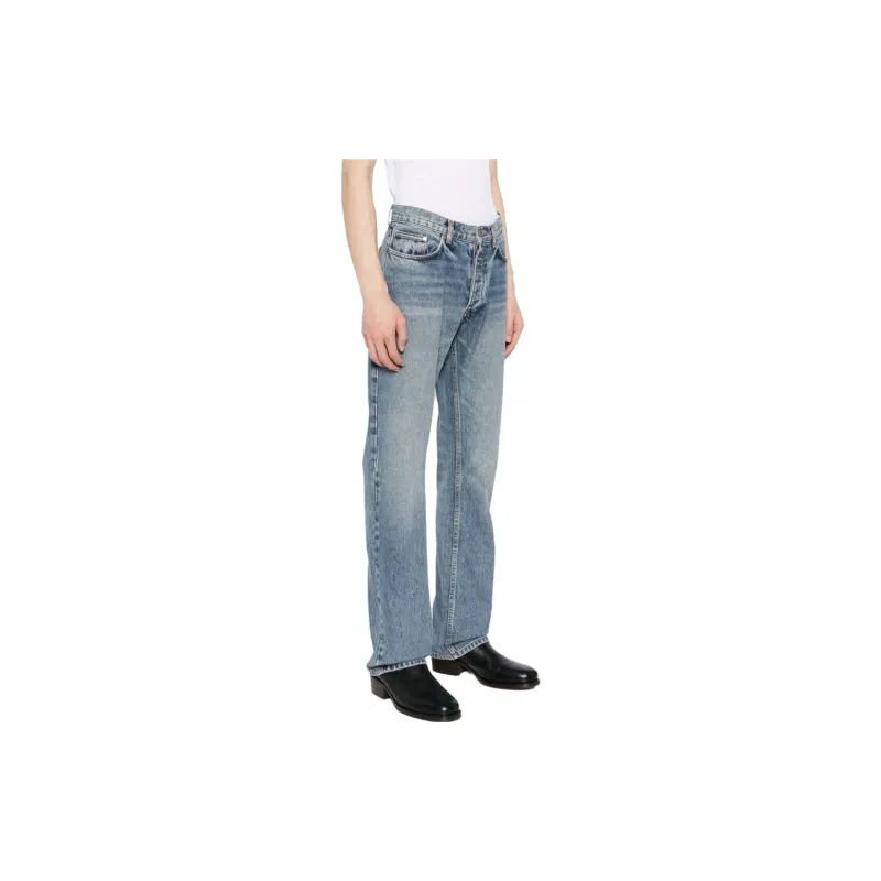 BALLY Logo-patch Cotton Straight-leg Jeans-3