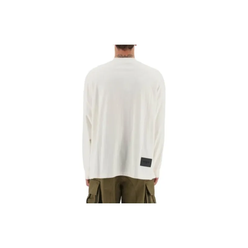 WE11DONE Logo Contrast Letter Crew Neck Sweatshirt-3