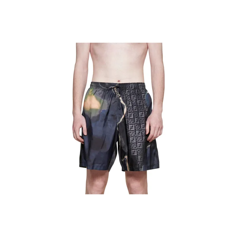 FENDI Casual Shorts Men's Dark Blue-2