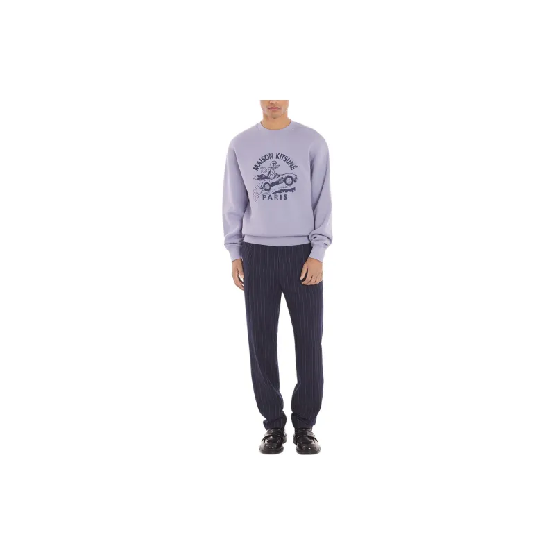 Maison Kitsune Racing Fox Printed Crewneck Sweatshirt-2