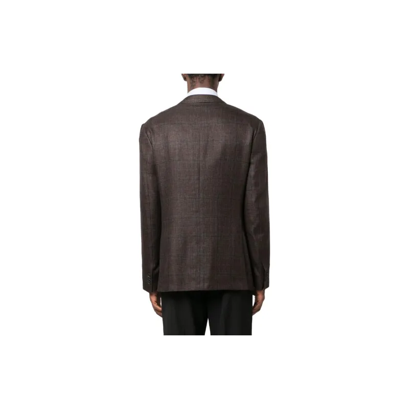 Corneliani Check pattern Cashmere Blazer-2