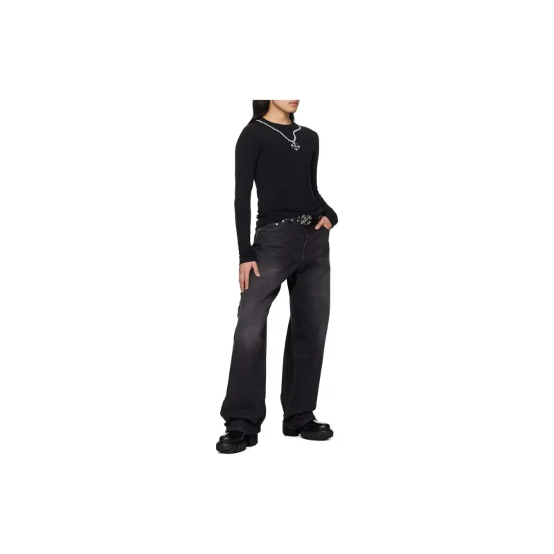 OFF WHITE Varsity Knitted mesh T shirt-3