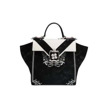 Anthracene Cow Leather Backpack Regular Women's Multicolor