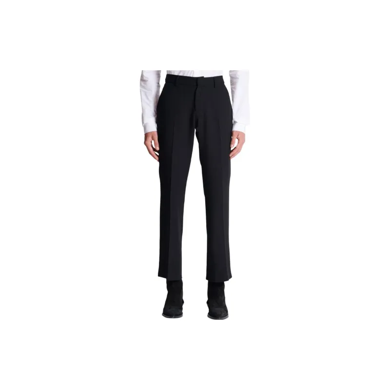BALMAIN Crepe textured Flared Cropped Trousers-2