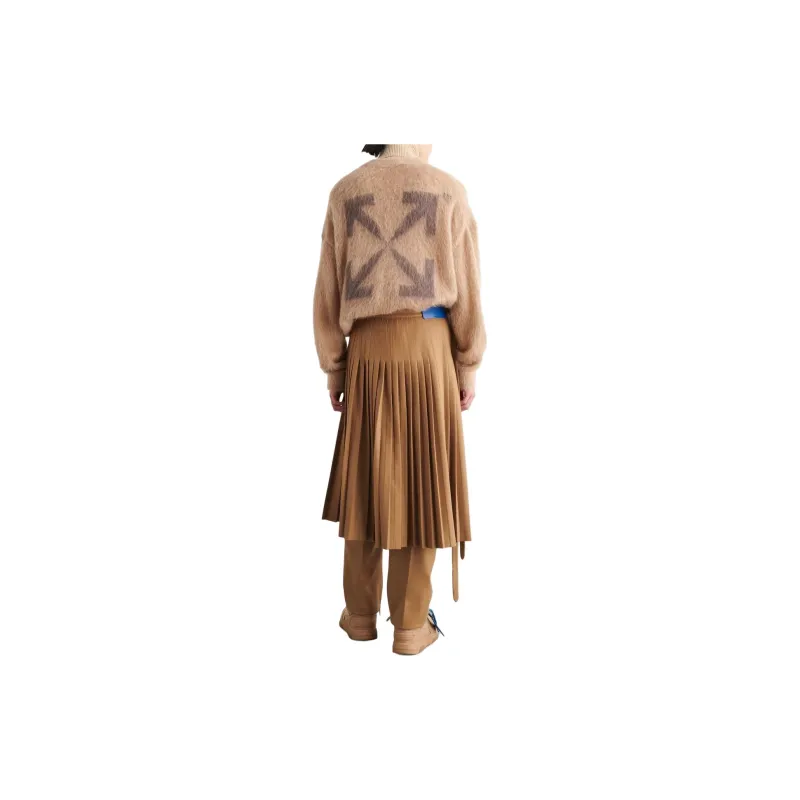 OFF WHITE Casual Long Skirts Men Brown-1