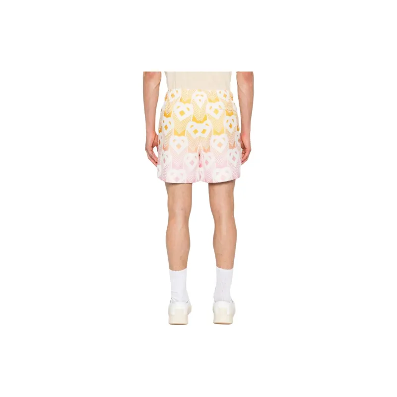 CASABLANCA Monogram Effect Elastic Waist Shorts-2