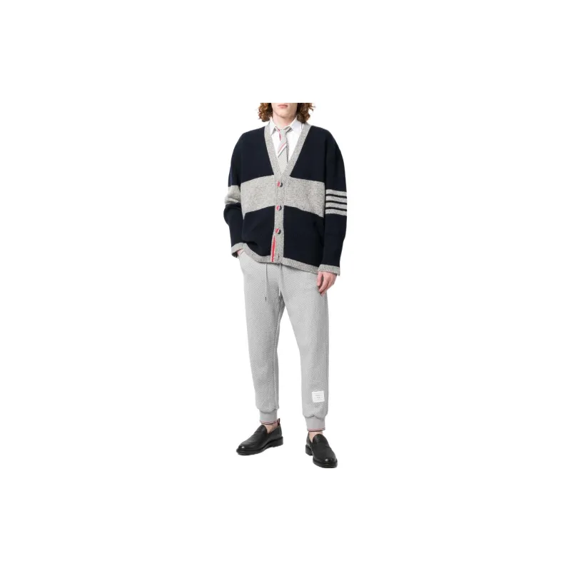 THOM BROWNE Logo Patch Drawstring Track Pants-1