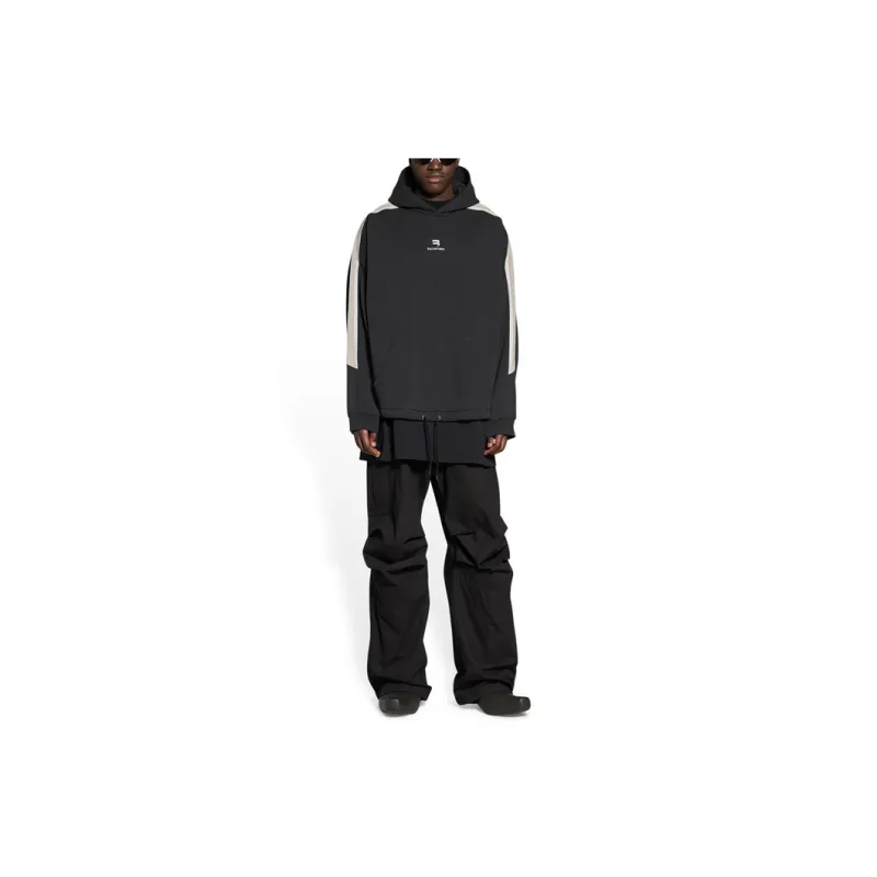 Balenciaga Sporty B Side Stripe Oversized Hoodie-2