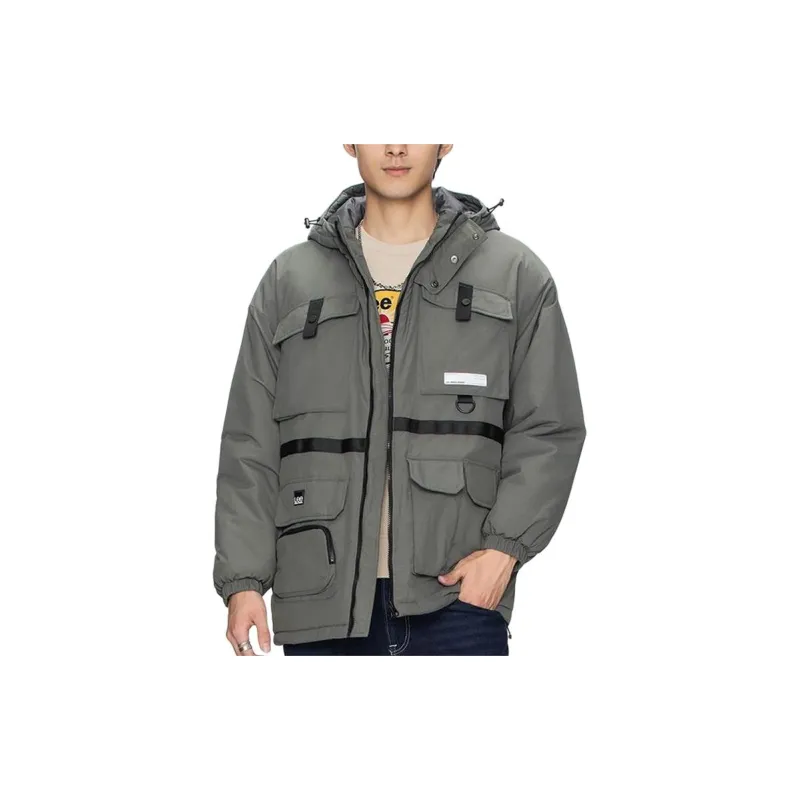 Lee Puffer Jackets Men Gray-2