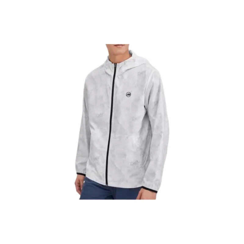 Skechers Water-Resistant Sun Protection Clothing Men's Gray White Textured-2