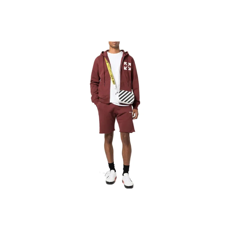 OFF WHITE Diag Helvetica Sweatshort-1