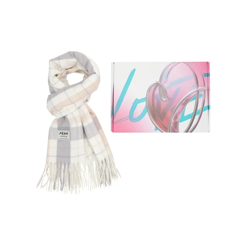 PEAK RIGHT Series Polyester Nylon Scarf Unisex Black Ecru-1