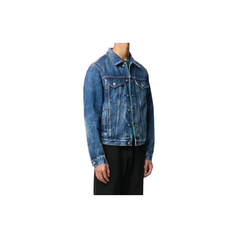 OFF WHITE FW20 Denim Jackets Men Dark Blue-1