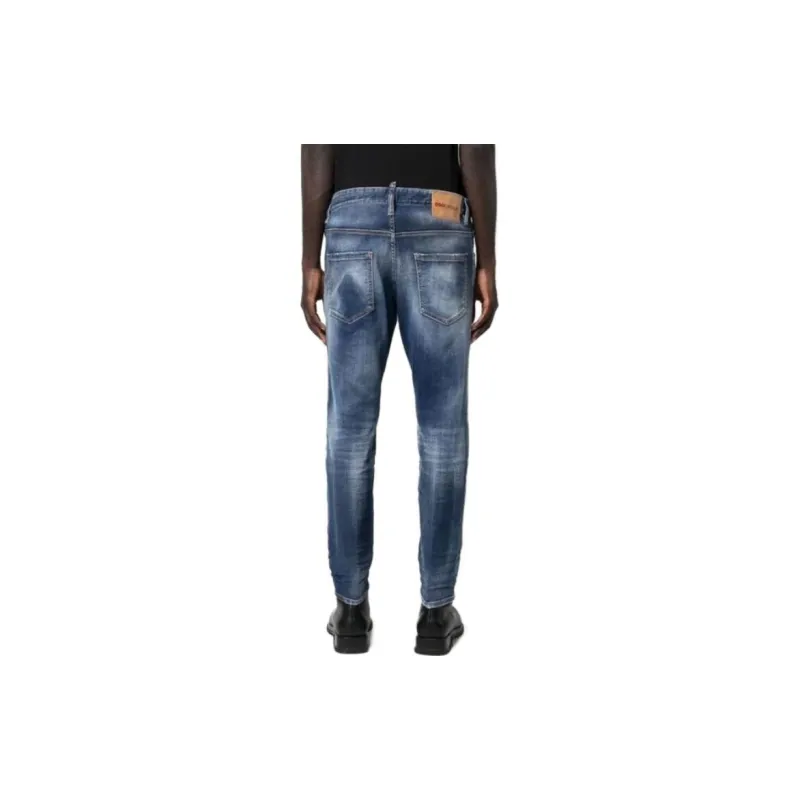 DSQUARED 2 Distressed Logo Patch Slim Fit Jeans-3