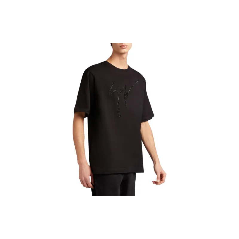 Giuseppe Zanotti Rhinestone embellished Logo T shirt-3