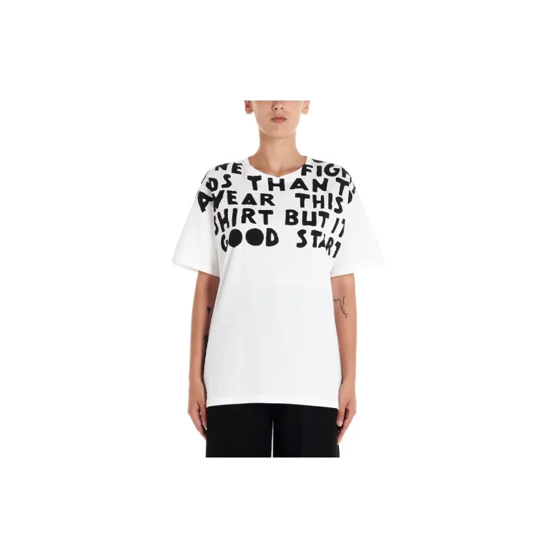 Maison Margiela Slogan Print Oversized T Shirt-1