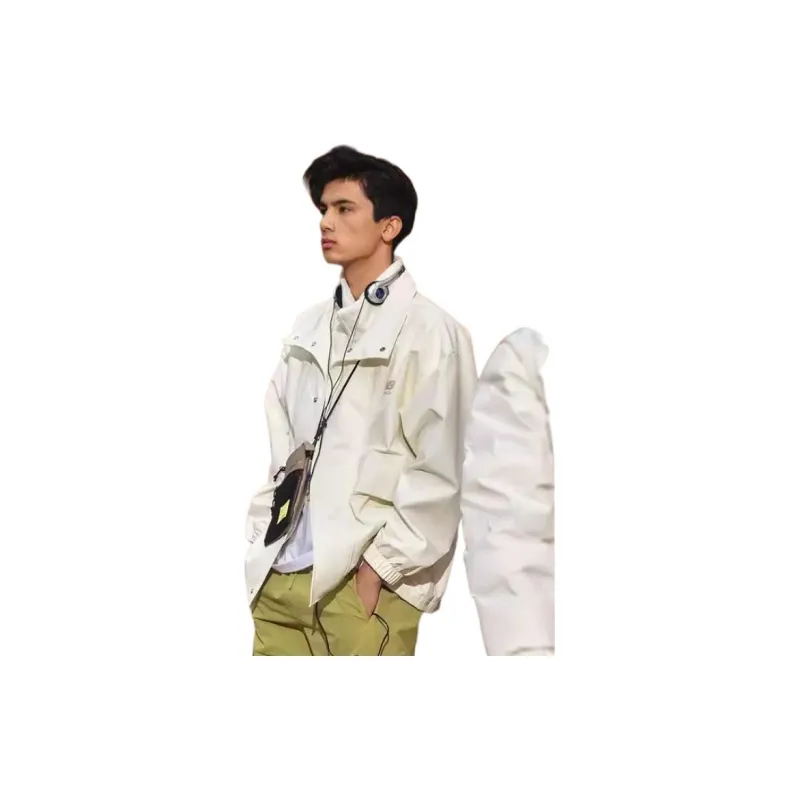 New Balance Jackets Men White-5