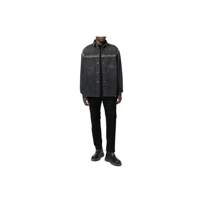 DIESEL Shirts Men Black-2