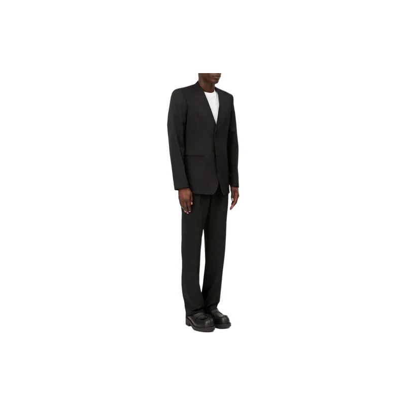 MM6 Maison Margiela Single Breasted Raw Cut Edge Blazer-4