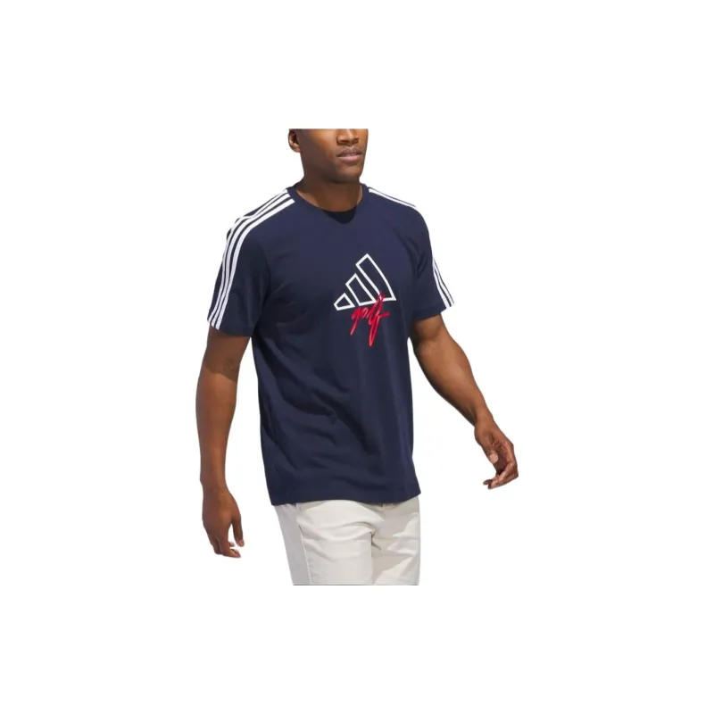 Adidas T Shirt Men's University Marine Blue-3