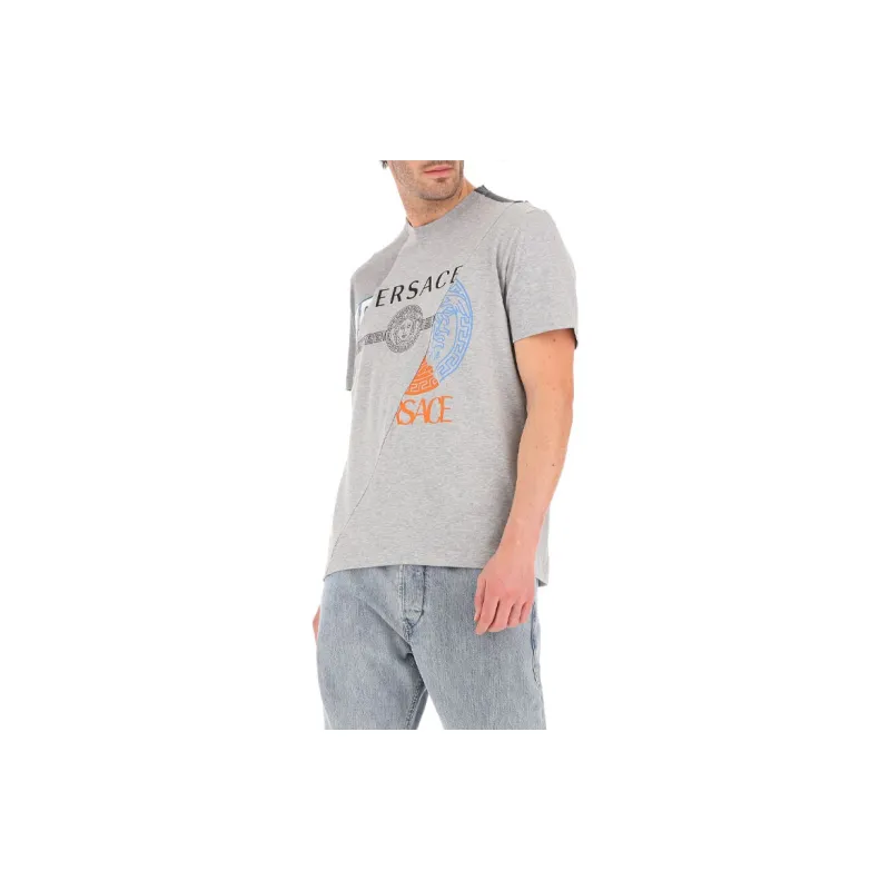 VERSACE T Shirt Men's Gray Multicolor-4
