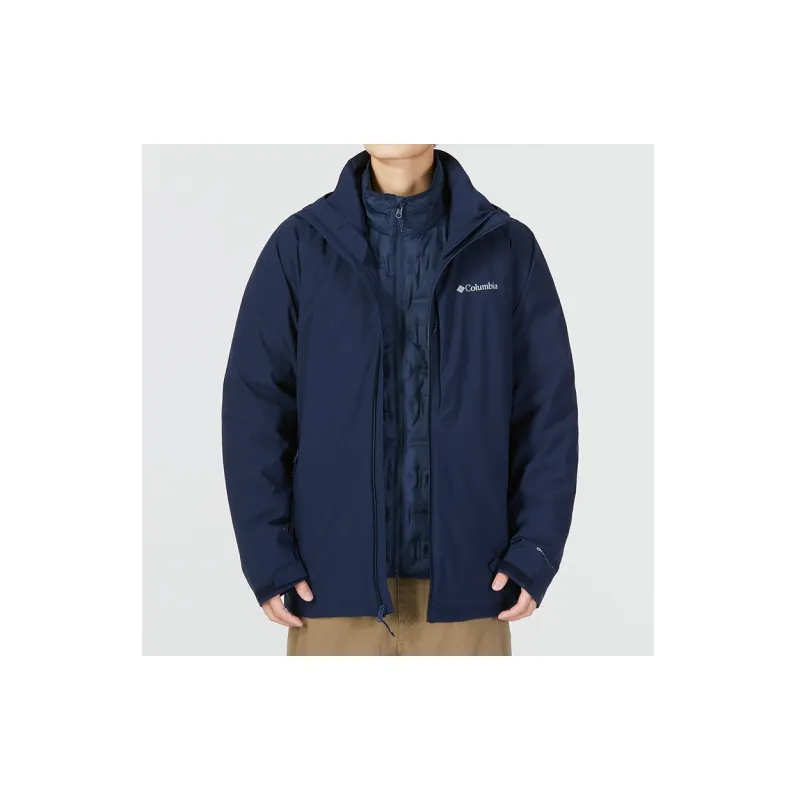 Columbia Abrasion Resistant Thermal Windbreaker Jacket Men's Navy Blue-9