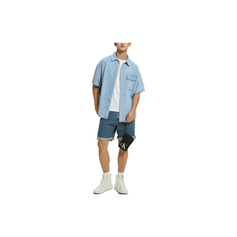CALVIN KLEIN Shirt Men's Denim Blue-2