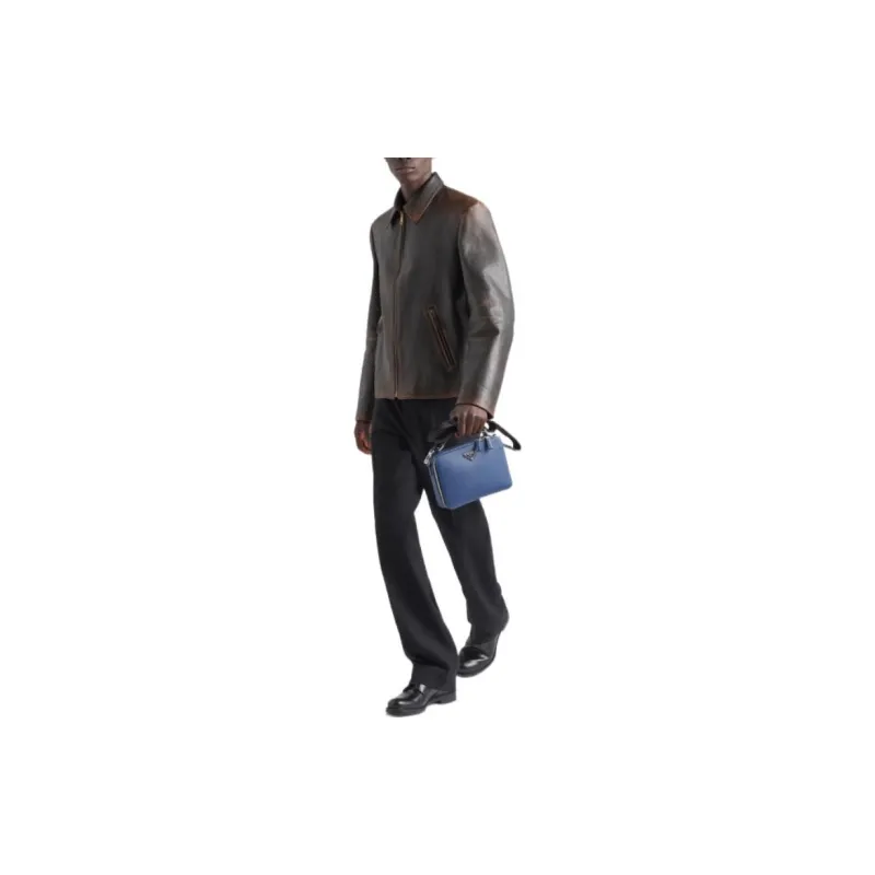 PRADA Leather Jackets Men Brown-1
