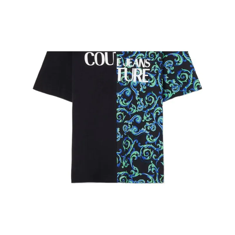 VERSACE JEANS COUTURE T Shirts Men Black Blue Multicolor-5