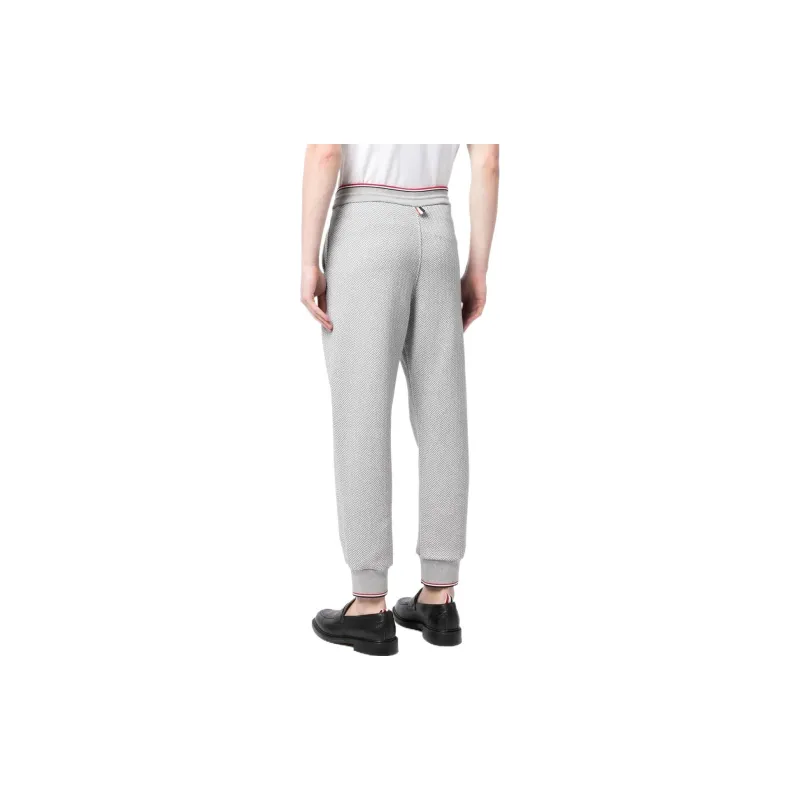 THOM BROWNE Logo Patch Drawstring Track Pants-2