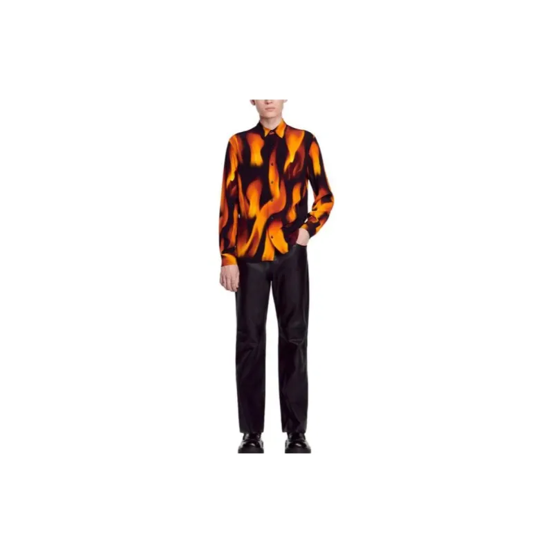 Sandro Shirts Men Black-1