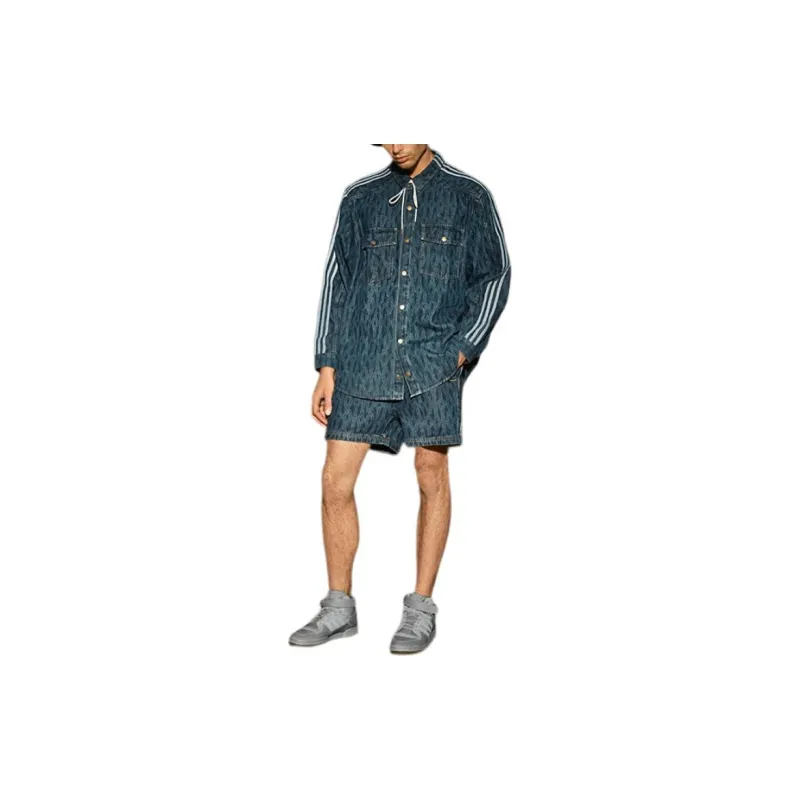 Adidas Ivy Park Monogram Denim Shirt All Gender-3
